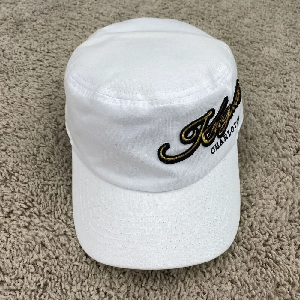 Charlotte Knights MiLB Hat Women S Cadet Adjustable White Gold Side Spellout Cap
